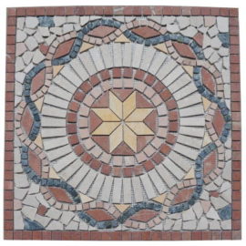 Mozaiek steentjes voor badkamer in medallion tegel