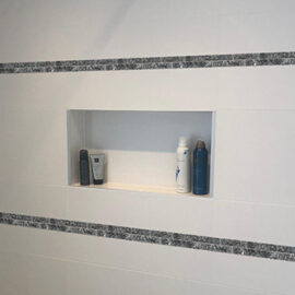 Tegelstrip Blue Pearl 2,3 badkamer inbouw