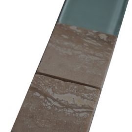 Mozaiek tegelstrip marmer glas 5x30cm B555(2) Topmozaiek24