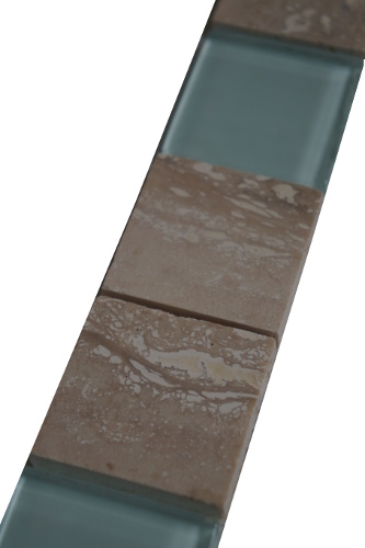 Mozaiek tegelstrip marmer glas 5x30cm B555 Topmozaiek24