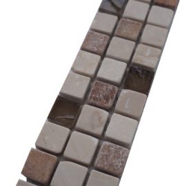 Mozaiek tegelstrip marmer glas 5x30cm B673 Topmozaiek24