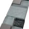 Mozaiek tegelstrip rvs glas 5x30cm B711 Topmozaiek24