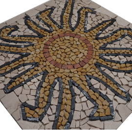 Mozaiek tegels met zon patroon