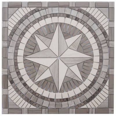 Mozaiek tegels met windroos