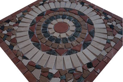 Mozaiek tegels van Botticino marmer
