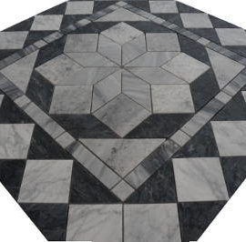 Mozaiek tegels in zwart natuursteen