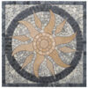 Marmer Natuursteen Mozaiek Medallion met Zon
